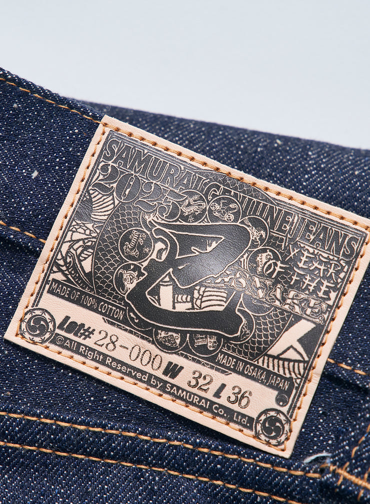 SAMURAI "S511VX17oz-25M" YEAR OF THE SNAKE 17OZ SLIM TAPERED JEANS