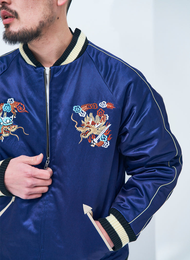 SAMURAI SJSKJ24 "SUKAJAN" EMBROIDERED SATIN SUOVENIR JACKET