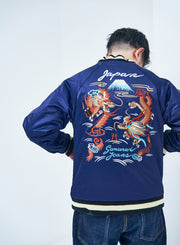 SAMURAI SJSKJ24 "SUKAJAN" EMBROIDERED SATIN SUOVENIR JACKET