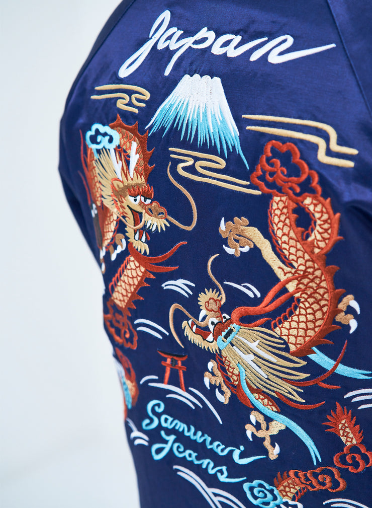 SAMURAI SJSKJ24 "SUKAJAN" EMBROIDERED SATIN SUOVENIR JACKET