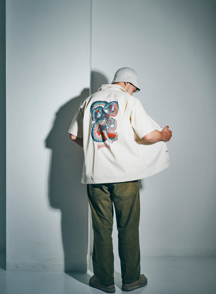 SAMURAI "SSA25-02" MUSHA-E DENIM SHIRT