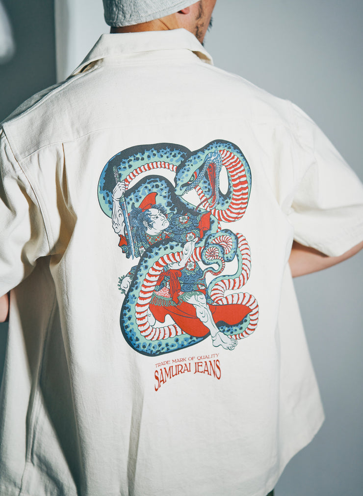 SAMURAI "SSA25-02" MUSHA-E DENIM SHIRT