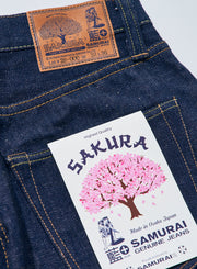 SAMURAI "S500AX" AI PLUS SAKURA 18OZ REGULAR STRAIGHT JEANS