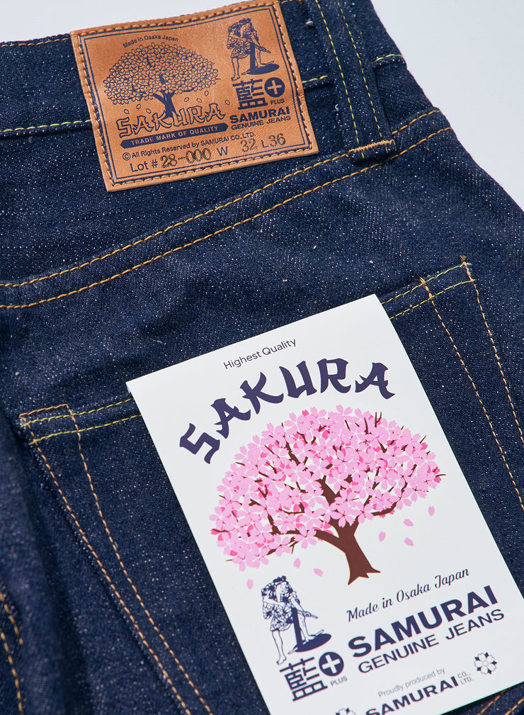 SAMURAI "S500AX" AI PLUS SAKURA 18OZ REGULAR STRAIGHT JEANS