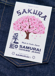 SAMURAI "S500AX" AI PLUS SAKURA 18OZ REGULAR STRAIGHT JEANS