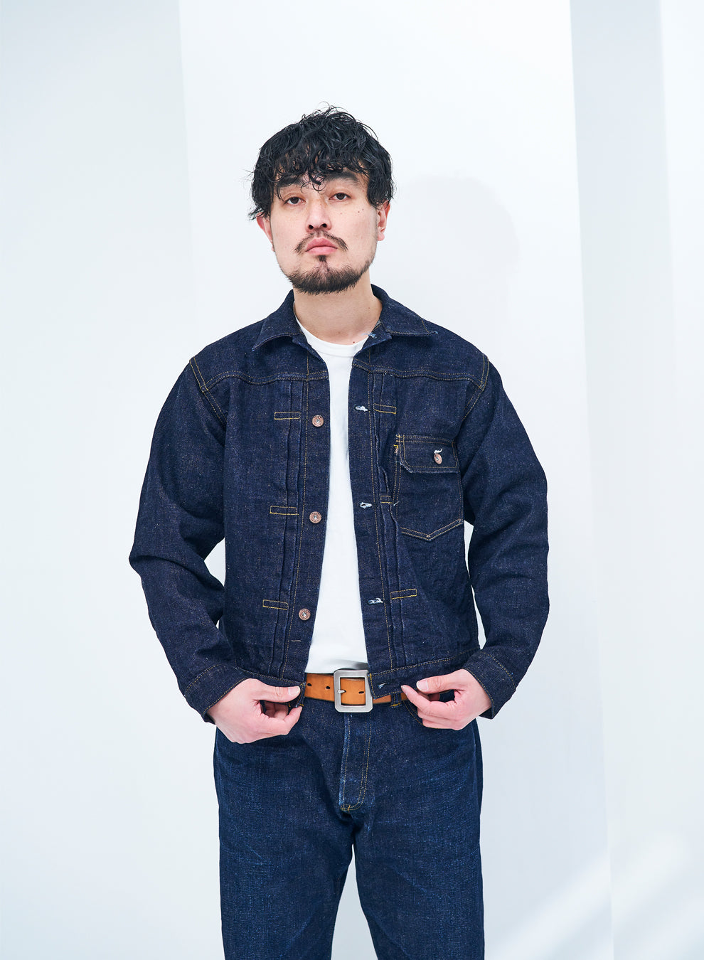 しょむ Cropped Denim Short Sleeve Jacket – Olive Street