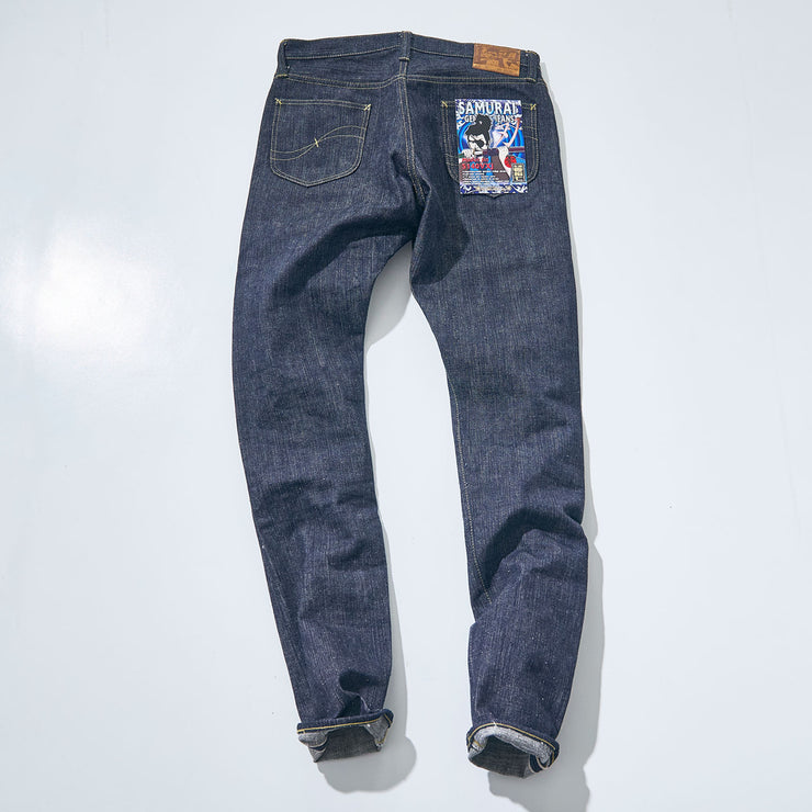 SAMURAI "S140VXJ JIN" 17OZ LEFT HAND TWILL RELAXED TAPERED JEANS