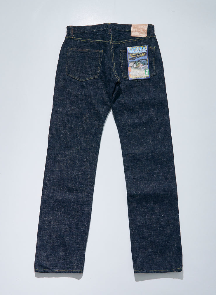 SAMURAI "S3000VX17oz-SDS" 17OZ MURASAME SLUB RELAX STRAIGHT JEANS