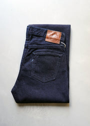 PURE BLUE "XX-003-IDBK" INDIGO X BLACK REGULAR STRAIGHT JEANS