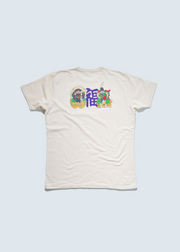 SAMURAI "SJST25-105 SEVEN GODS" AGED COTTON INLAY LOOPWHEEL T-SHIRT