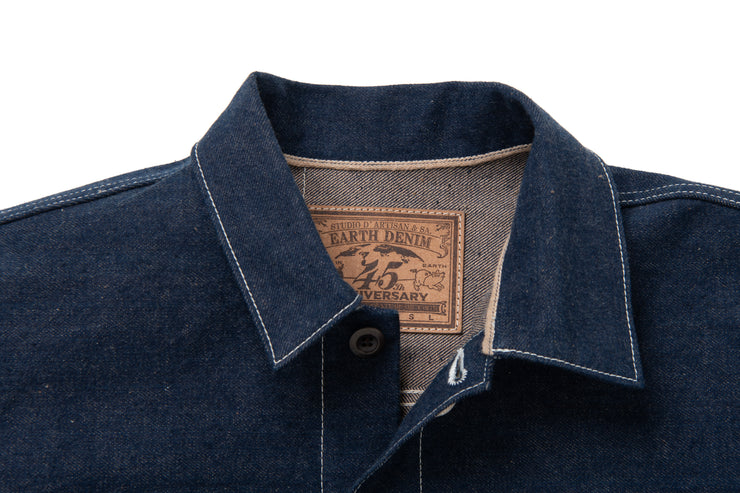 STUDIO D'ARTISAN "SP-114" 45TH ANNIVERSARY 15OZ FOX COTTON DENIM JACKET