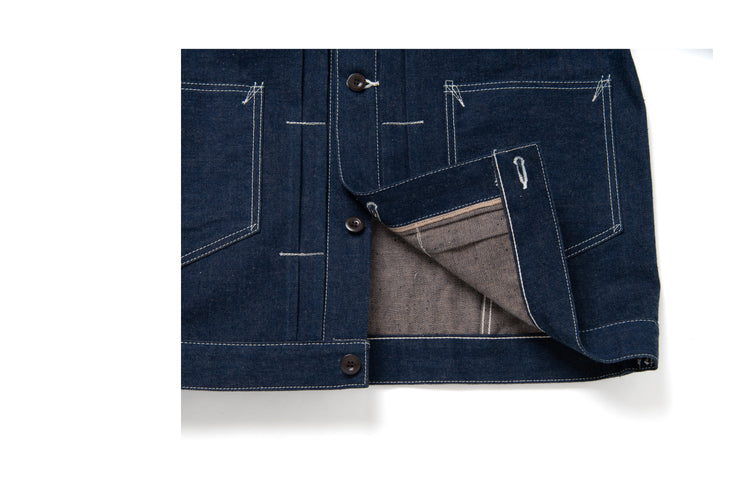STUDIO D'ARTISAN "SP-114" 45TH ANNIVERSARY 15OZ FOX COTTON DENIM JACKET