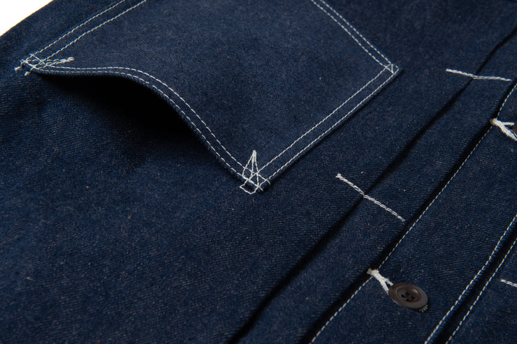 STUDIO D'ARTISAN "SP-114" 45TH ANNIVERSARY 15OZ FOX COTTON DENIM JACKET