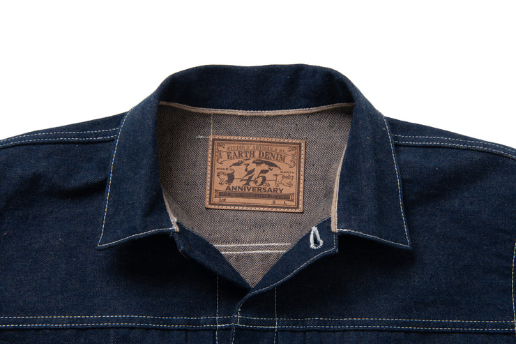 STUDIO D'ARTISAN "SP-114" 45TH ANNIVERSARY 15OZ FOX COTTON DENIM JACKET