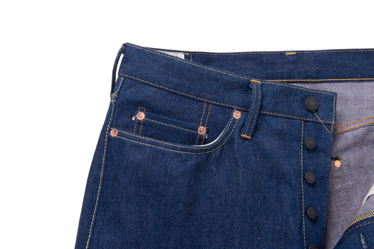 STUDIO D'ARTISAN "SP-117 AI-SA" 45TH ANNIVERSARY 15OZ SAKURA TAPERED DENIM JEANS