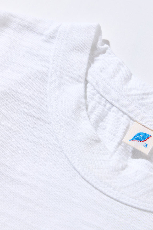 PURE BLUE "SS-SLB-5011-WH" 8OZ SLUB JERSEY T-SHIRT WHITE