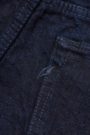 PURE BLUE "XX-003-IDBK" INDIGO X BLACK REGULAR STRAIGHT JEANS