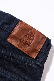PURE BLUE "XX-003-IDBK" INDIGO X BLACK REGULAR STRAIGHT JEANS