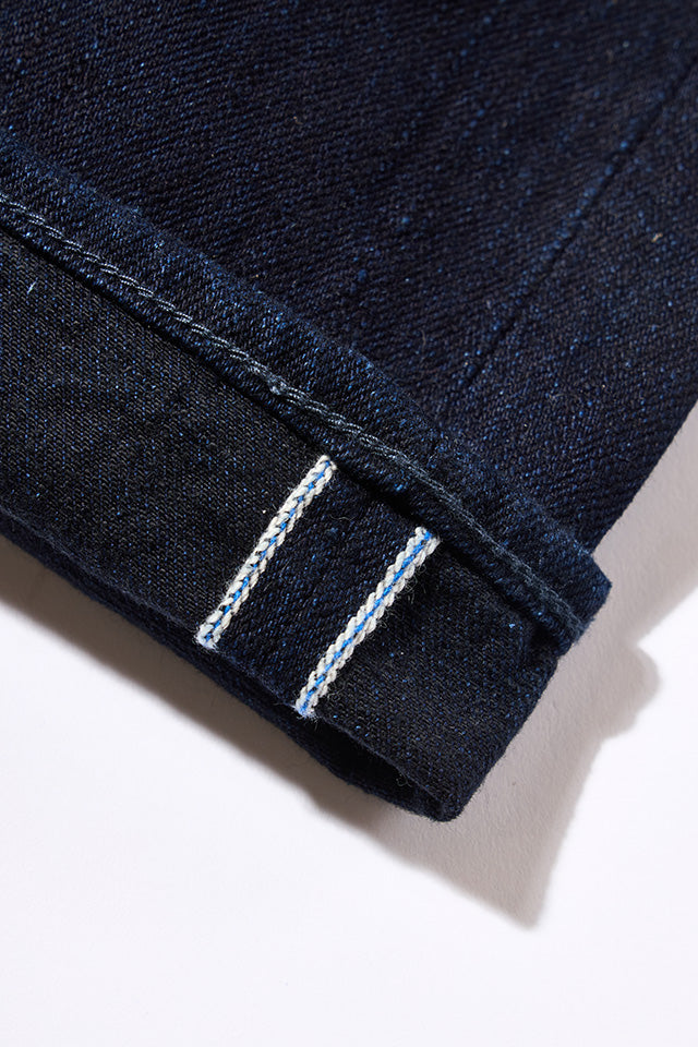 PURE BLUE "XX-003-IDBK" INDIGO X BLACK REGULAR STRAIGHT JEANS