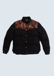 SHANGRI-LA HERITAGE "BIVACCO" BLACK WESTERN DOWN JACKET