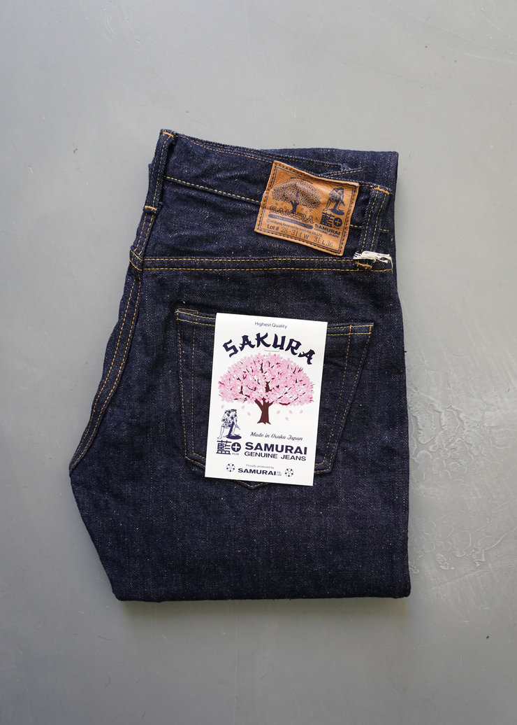 SAMURAI "S500AX" AI PLUS SAKURA 18OZ REGULAR STRAIGHT JEANS