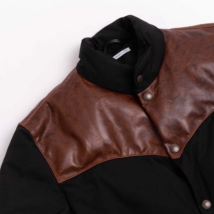 SHANGRI-LA HERITAGE "BIVACCO" BLACK WESTERN DOWN JACKET