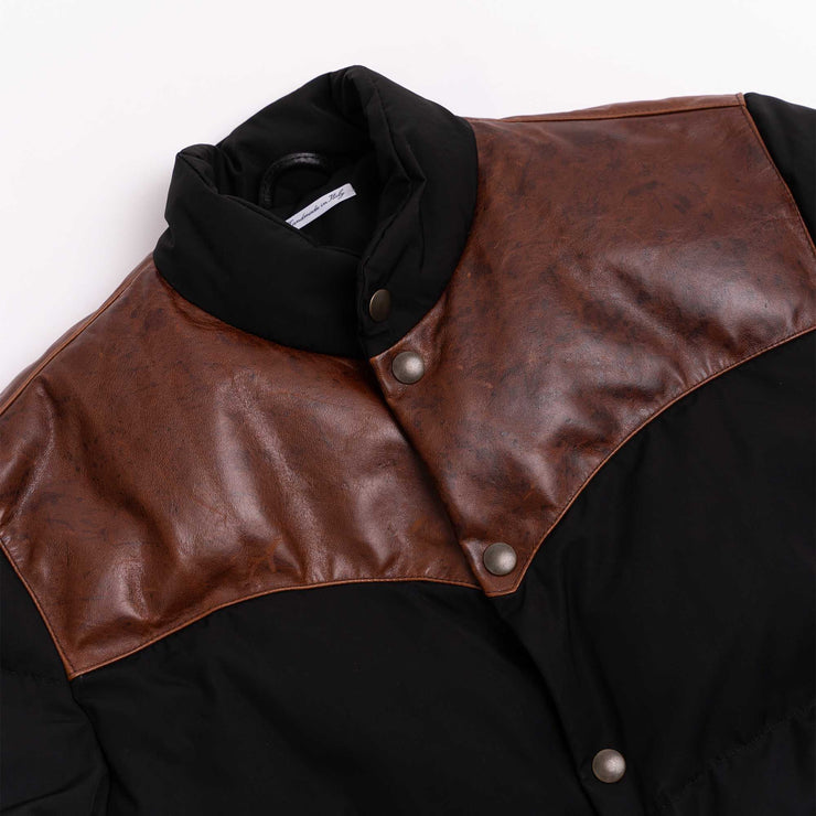 SHANGRI-LA HERITAGE "BIVACCO" BLACK WESTERN DOWN JACKET