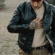 SHANGRI-LA “COSSACK” BLACK HORSEHIDE LEATHER JACKET