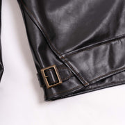 SHANGRI-LA “COSSACK” BLACK HORSEHIDE LEATHER JACKET