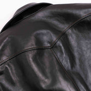 SHANGRI-LA “COSSACK” BLACK HORSEHIDE LEATHER JACKET