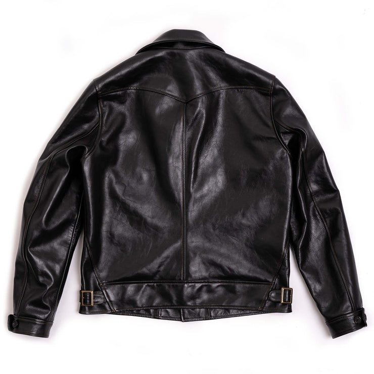 SHANGRI-LA “COSSACK” BLACK HORSEHIDE LEATHER JACKET