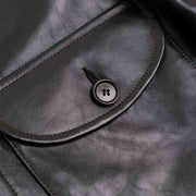 SHANGRI-LA “COSSACK” BLACK HORSEHIDE LEATHER JACKET