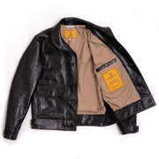 SHANGRI-LA “COSSACK” BLACK HORSEHIDE LEATHER JACKET