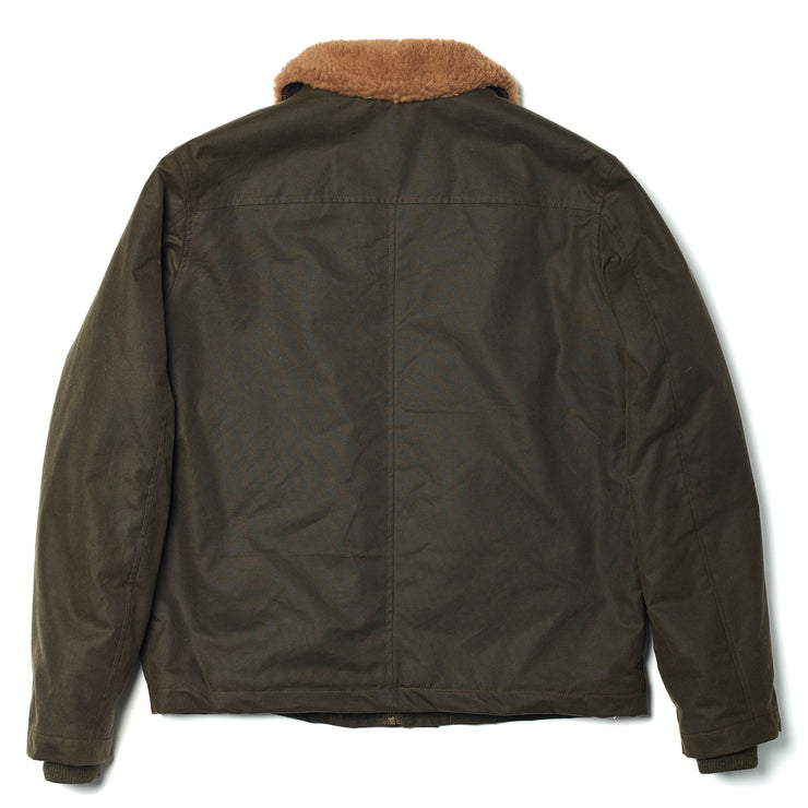 SHANGRI-LA “DECK” N-1 ARMY GREEN WAXED CANVAS JACKET — LIMITED EDITION OF 50 PIECES