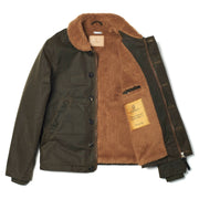 SHANGRI-LA “DECK” N-1 ARMY GREEN WAXED CANVAS JACKET — LIMITED EDITION OF 50 PIECES