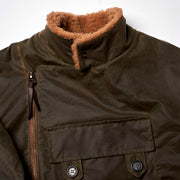 SHANGRI-LA “SWEDISH” ARMY GREEN MOTORCYCLE WAXED CANVAS JACKET — LIMITED EDITION OF 50