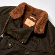 SHANGRI-LA “SWEDISH” ARMY GREEN MOTORCYCLE WAXED CANVAS JACKET — LIMITED EDITION OF 50