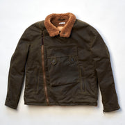 SHANGRI-LA “SWEDISH” ARMY GREEN MOTORCYCLE WAXED CANVAS JACKET — LIMITED EDITION OF 50