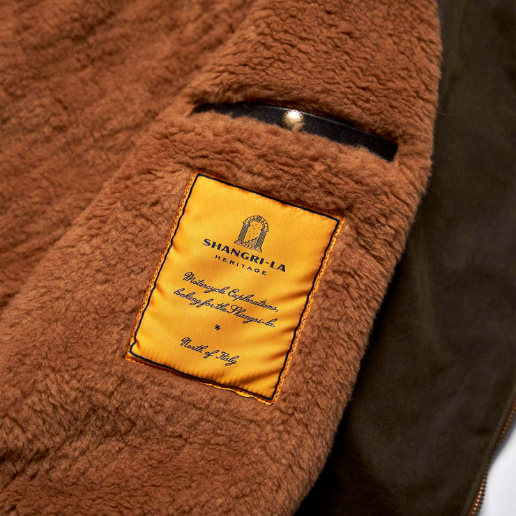 SHANGRI-LA “SWEDISH” ARMY GREEN MOTORCYCLE WAXED CANVAS JACKET — LIMITED EDITION OF 50