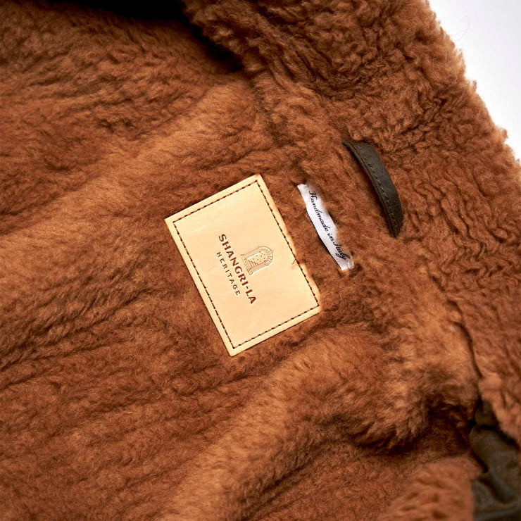 SHANGRI-LA “SWEDISH” ARMY GREEN MOTORCYCLE WAXED CANVAS JACKET — LIMITED EDITION OF 50