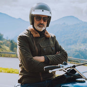 SHANGRI-LA “SWEDISH” ARMY GREEN MOTORCYCLE WAXED CANVAS JACKET — LIMITED EDITION OF 50