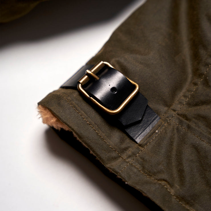 SHANGRI-LA “SWEDISH” ARMY GREEN MOTORCYCLE WAXED CANVAS JACKET — LIMITED EDITION OF 50