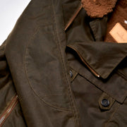 SHANGRI-LA “SWEDISH” ARMY GREEN MOTORCYCLE WAXED CANVAS JACKET — LIMITED EDITION OF 50
