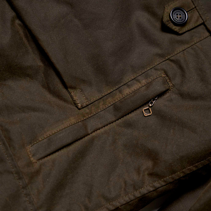 SHANGRI-LA “SWEDISH” ARMY GREEN MOTORCYCLE WAXED CANVAS JACKET — LIMITED EDITION OF 50