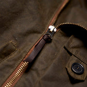SHANGRI-LA “SWEDISH” ARMY GREEN MOTORCYCLE WAXED CANVAS JACKET — LIMITED EDITION OF 50