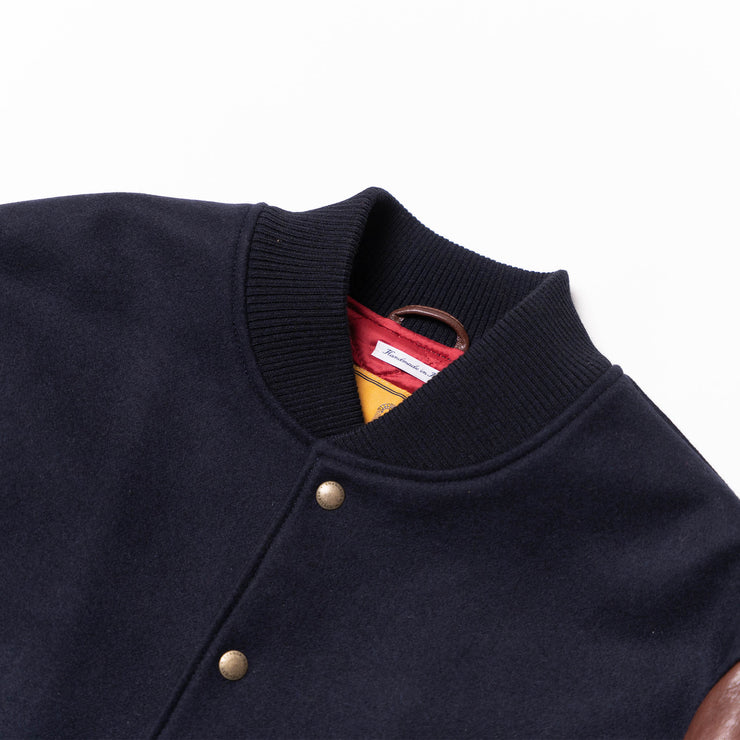 SHANGRI-LA HERITAGE "VARSITY" NAVY BLUE WOOL JACKET