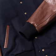 SHANGRI-LA HERITAGE "VARSITY" NAVY BLUE WOOL JACKET