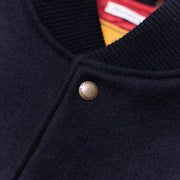 SHANGRI-LA HERITAGE "VARSITY" NAVY BLUE WOOL JACKET