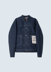 STUDIO D'ARTISAN "SP-114" 45TH ANNIVERSARY 15OZ FOX COTTON DENIM JACKET